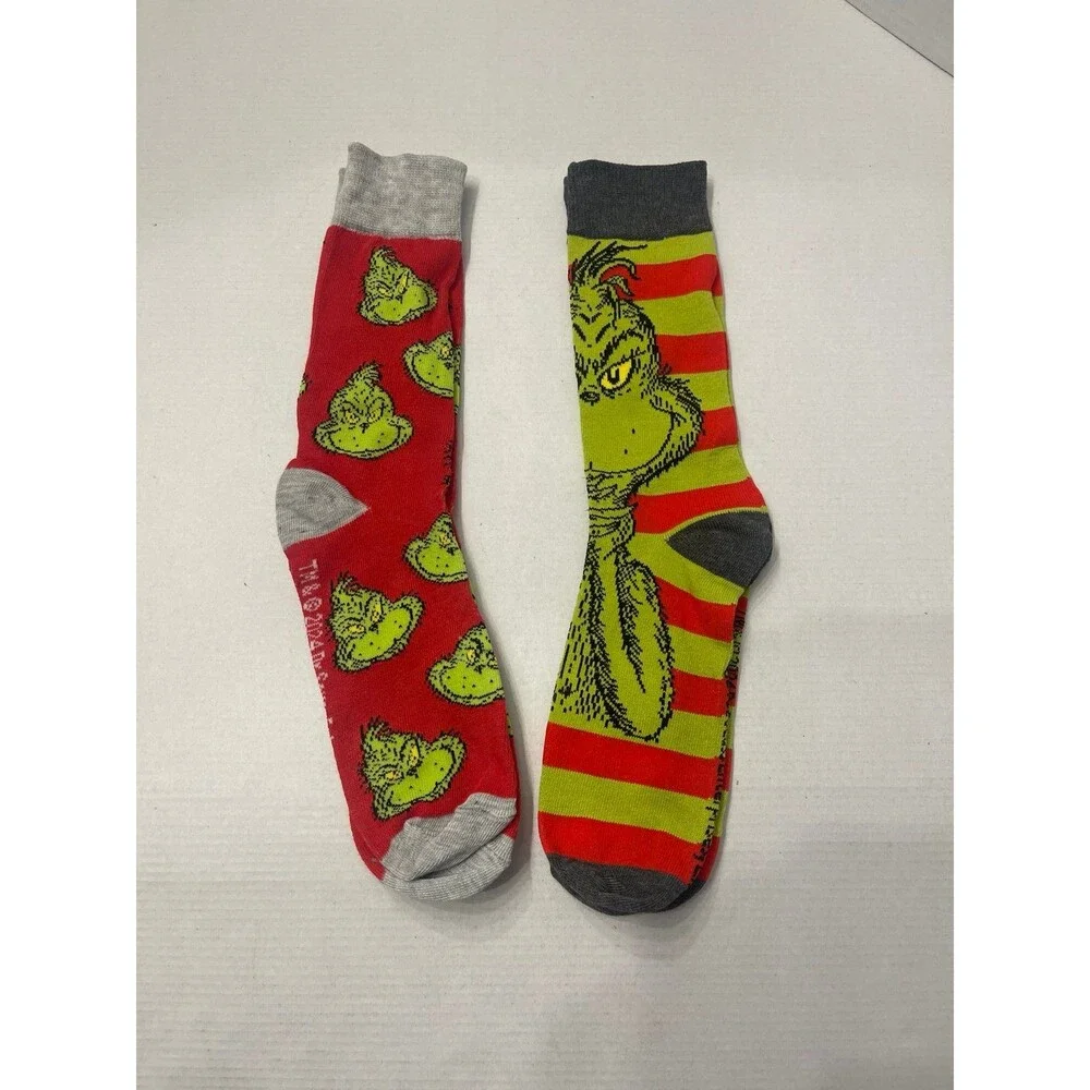 Grinch Socks Men’s 8 Pair New Without Tags